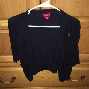 Black short cardigan